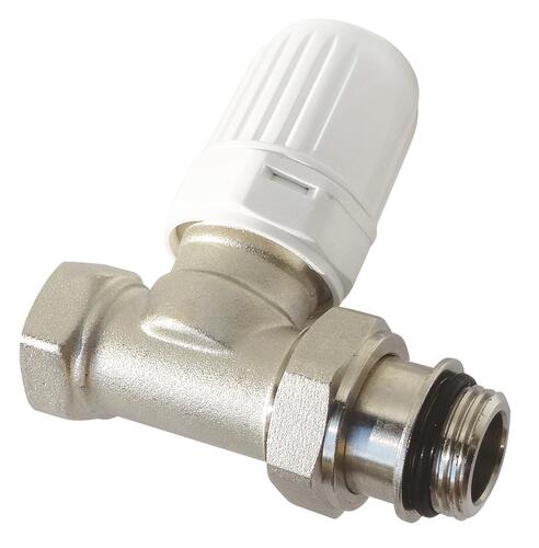 Robinet thermostatisable pour radiateur eau chaude, droit 3/8'' (12/17) - Somatherm